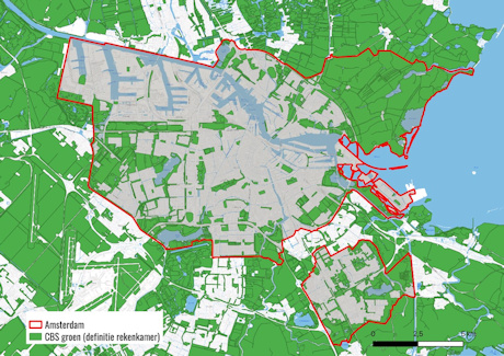 Groene gebieden rond Amsterdam 